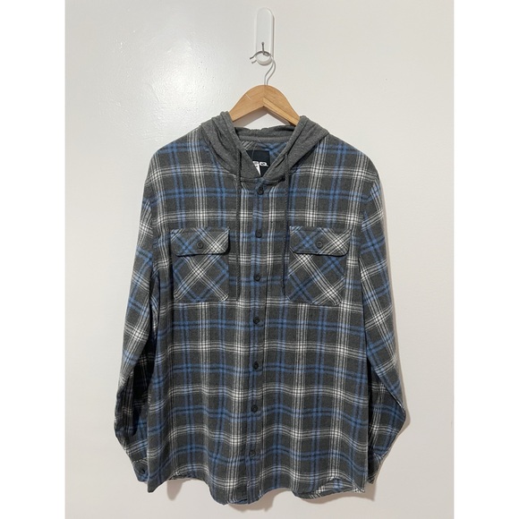 RSQ Other - RSQ Men’s Plaid Hooded Flannel Long Sleeve Top Size Medium